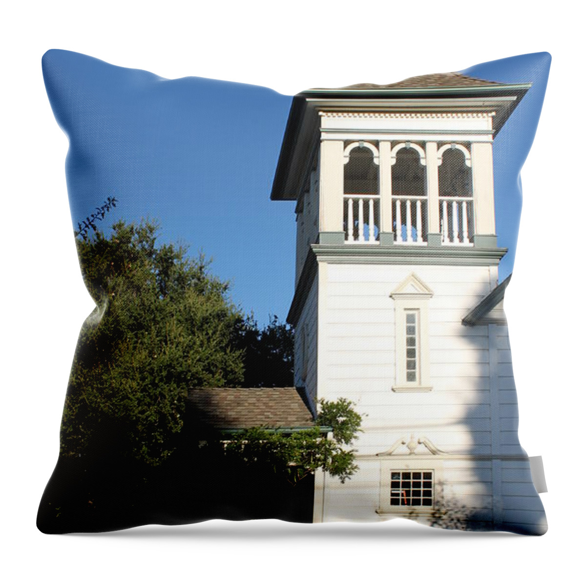Ojai Throw Pillow featuring the photograph Nazarene Church by Henrik Lehnerer