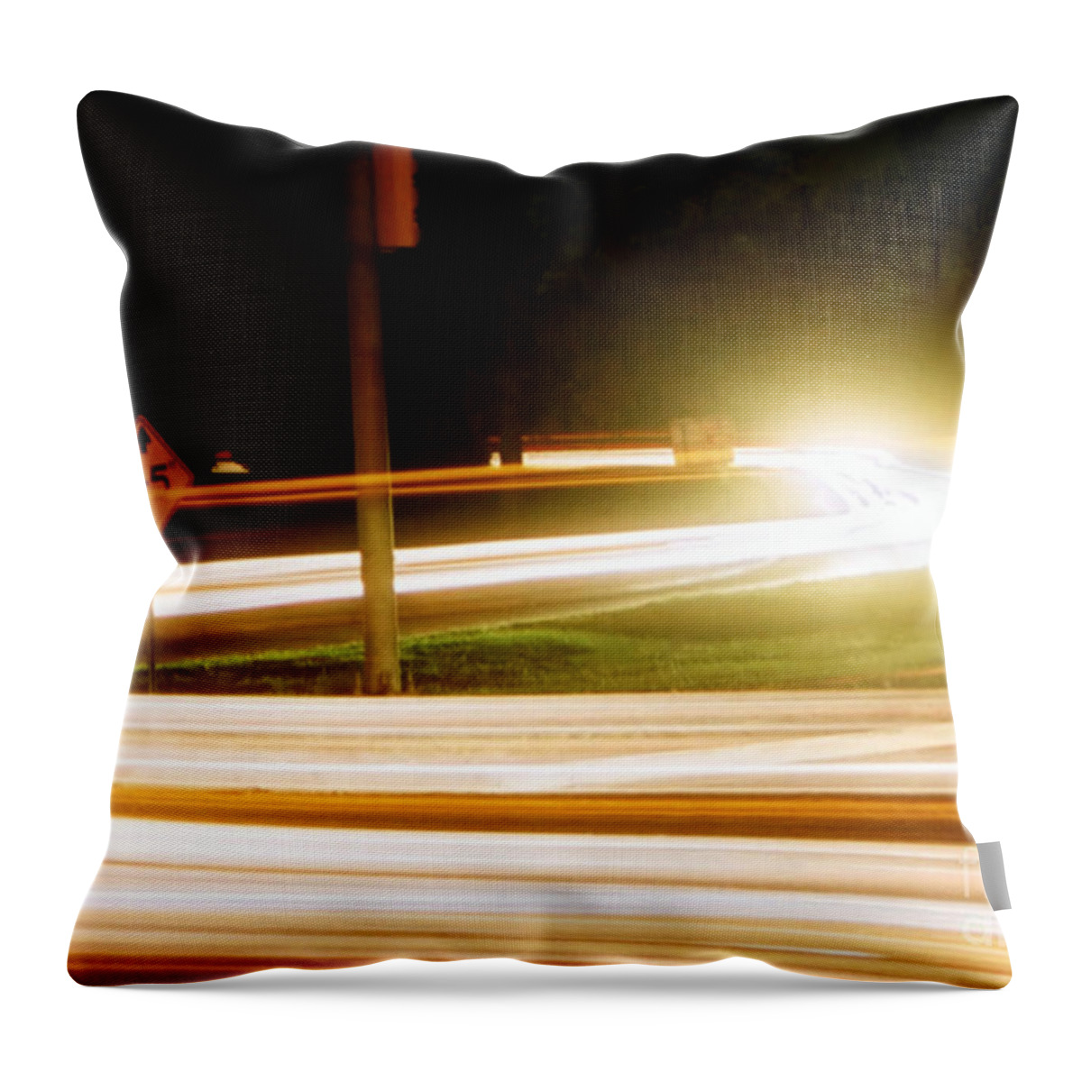 Traffic Throw Pillow featuring the photograph Neverending Traffic by Susan Stevenson