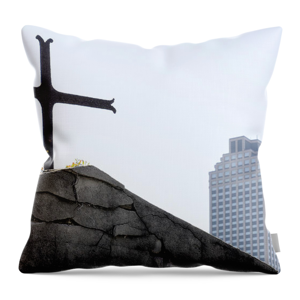 Tomb Throw Pillow featuring the photograph New Orleans Skyline by Kathleen K Parker