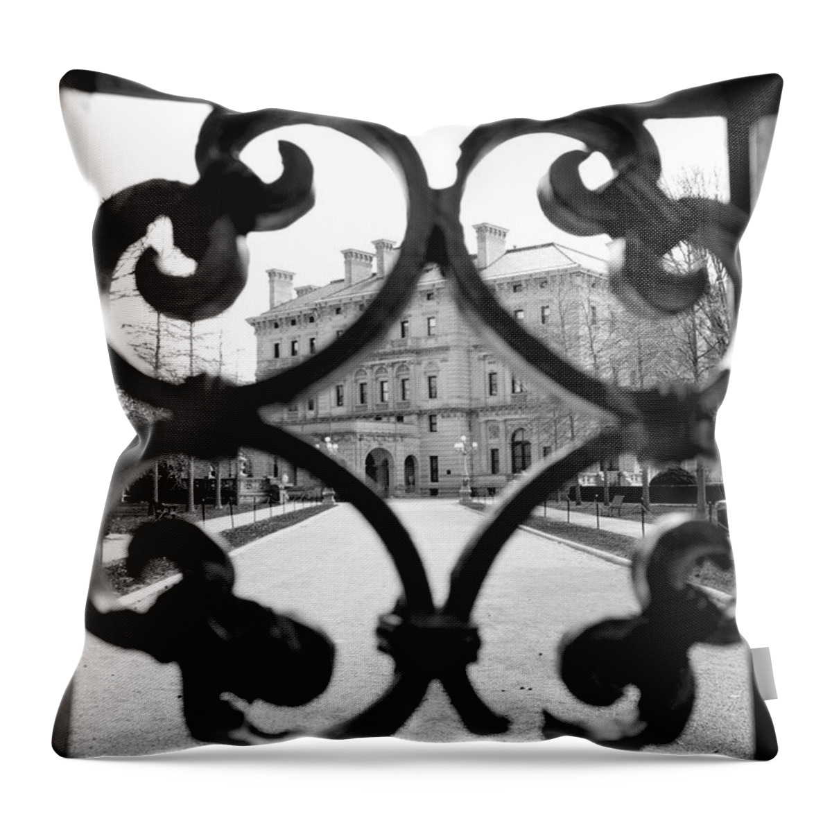 Newport Throw Pillow featuring the photograph No Admittance by Greg Fortier