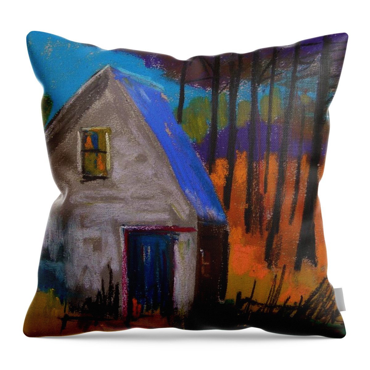 November Throw Pillow featuring the pastel November Sunset by John Williams