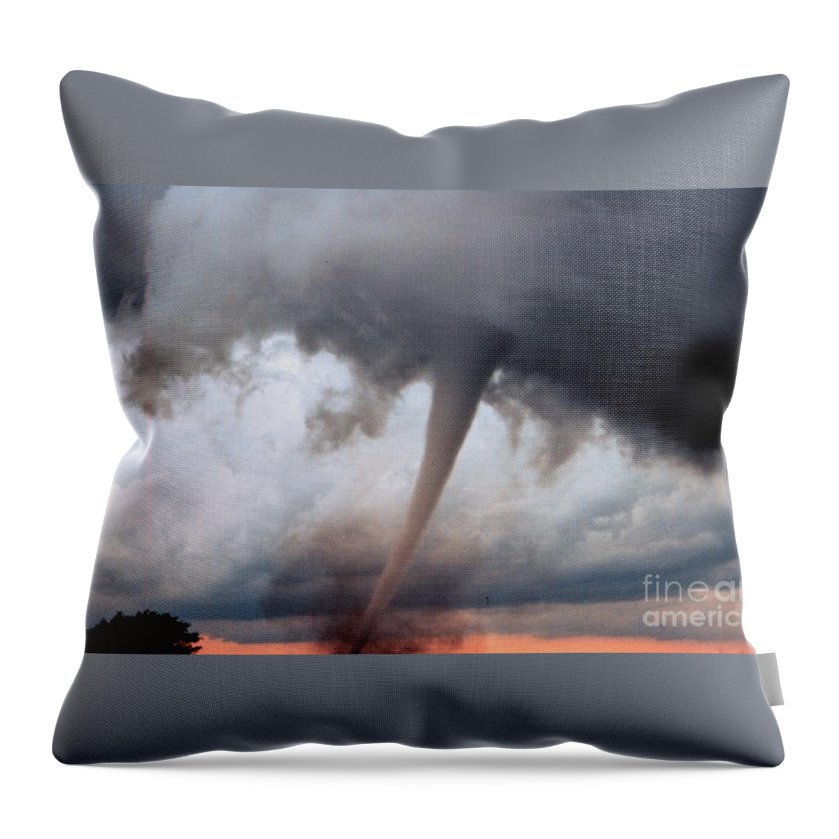 Science Throw Pillow featuring the photograph Occluded Mesocyclone Tornado Sequence 3 by Science Source