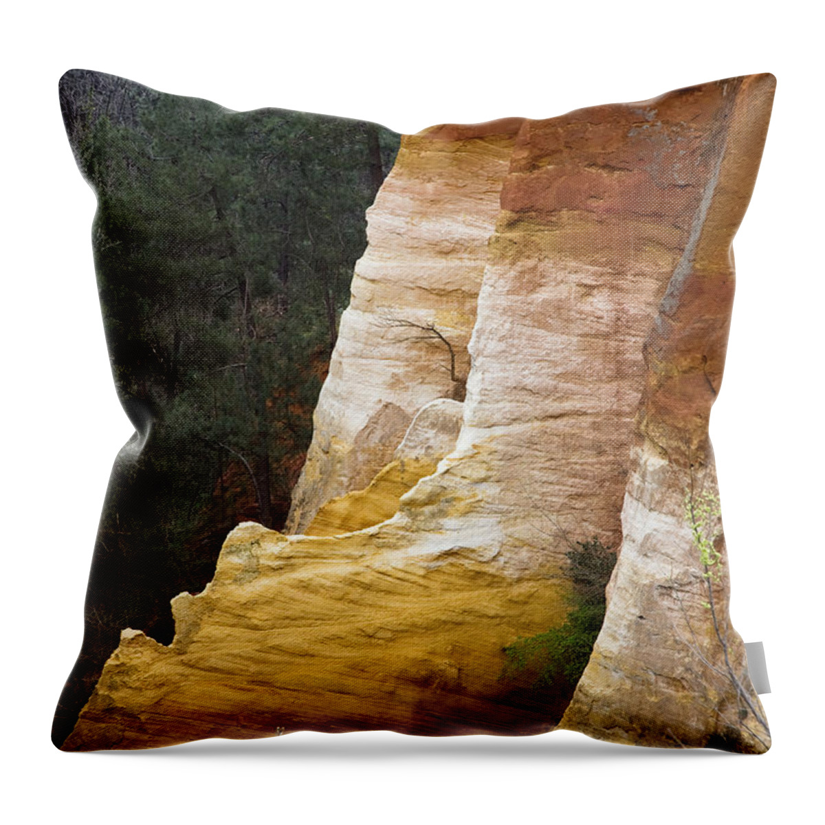 Mp Throw Pillow featuring the photograph Ochre Quarry Of Roussillon, Provence by Konrad Wothe