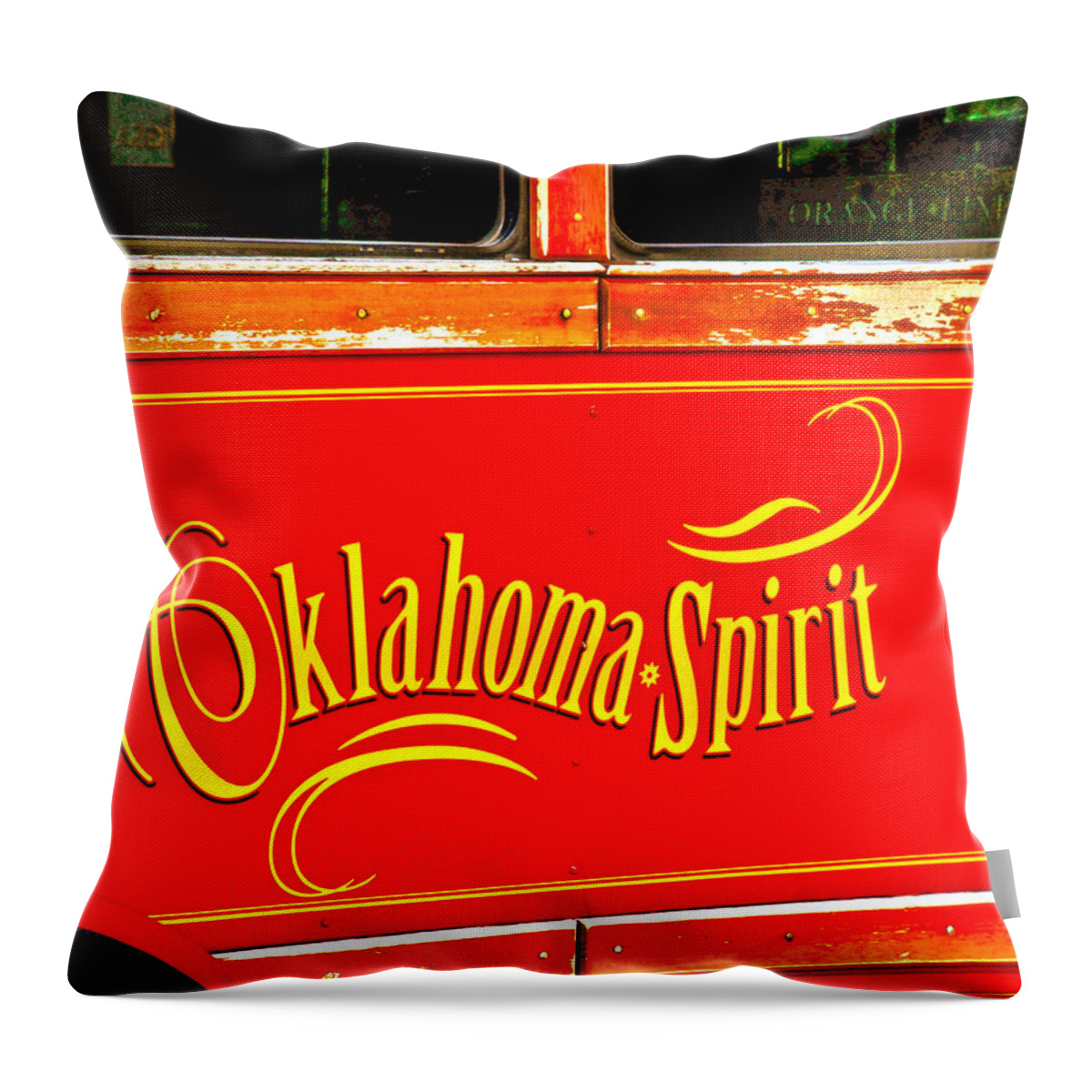 Oklahoma Throw Pillow featuring the photograph Oklahoma Spirit by Toni Hopper