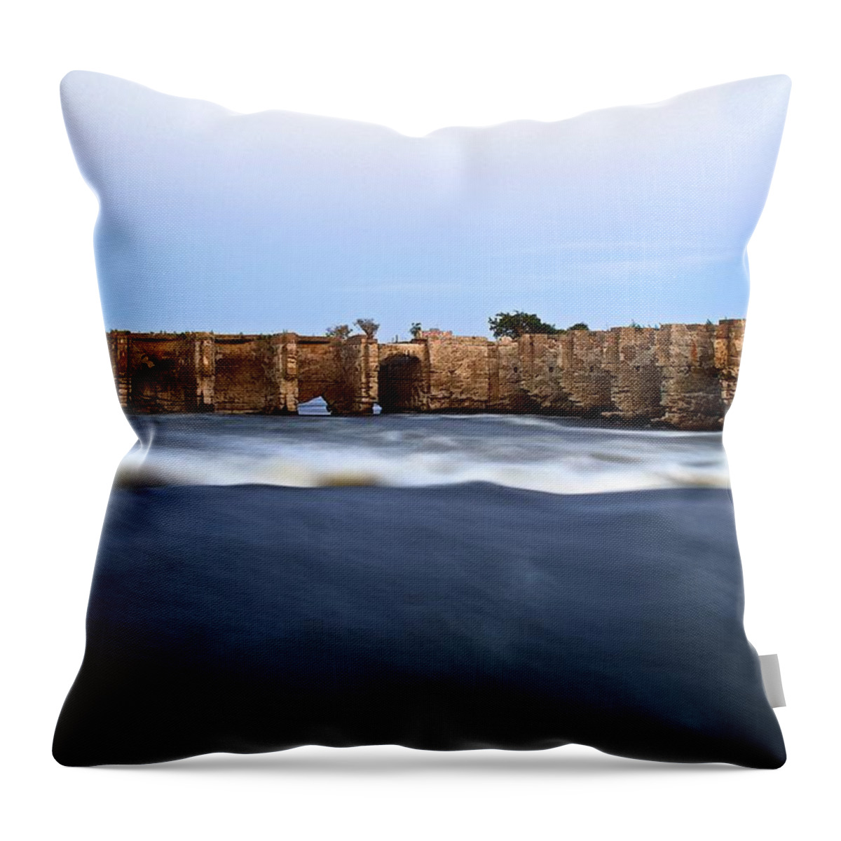 Old Throw Pillow featuring the photograph Old bridge by Prince Andre Faubert