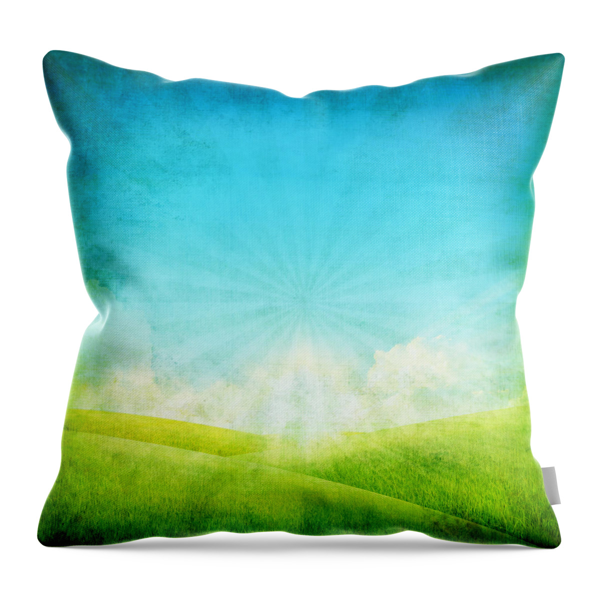 Abstract Throw Pillow featuring the painting Old Grunge Paper by Setsiri Silapasuwanchai