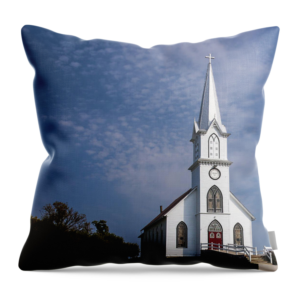 Country Church Throw Pillow featuring the photograph Old Time Religon by Ed Peterson