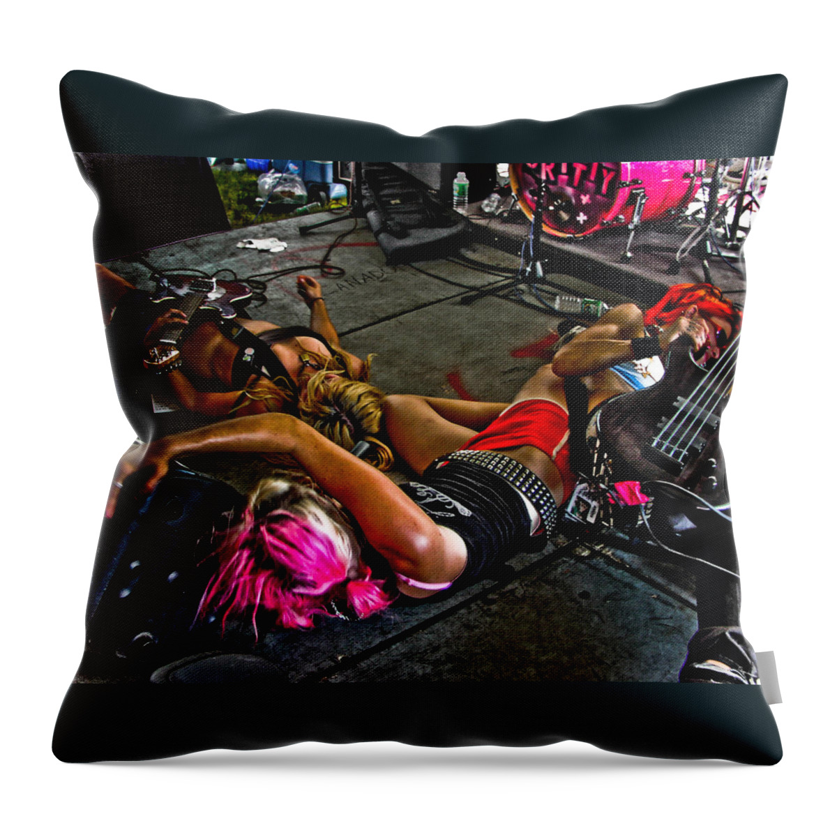 Music Throw Pillow featuring the photograph On Stage Literally by Mike Martin