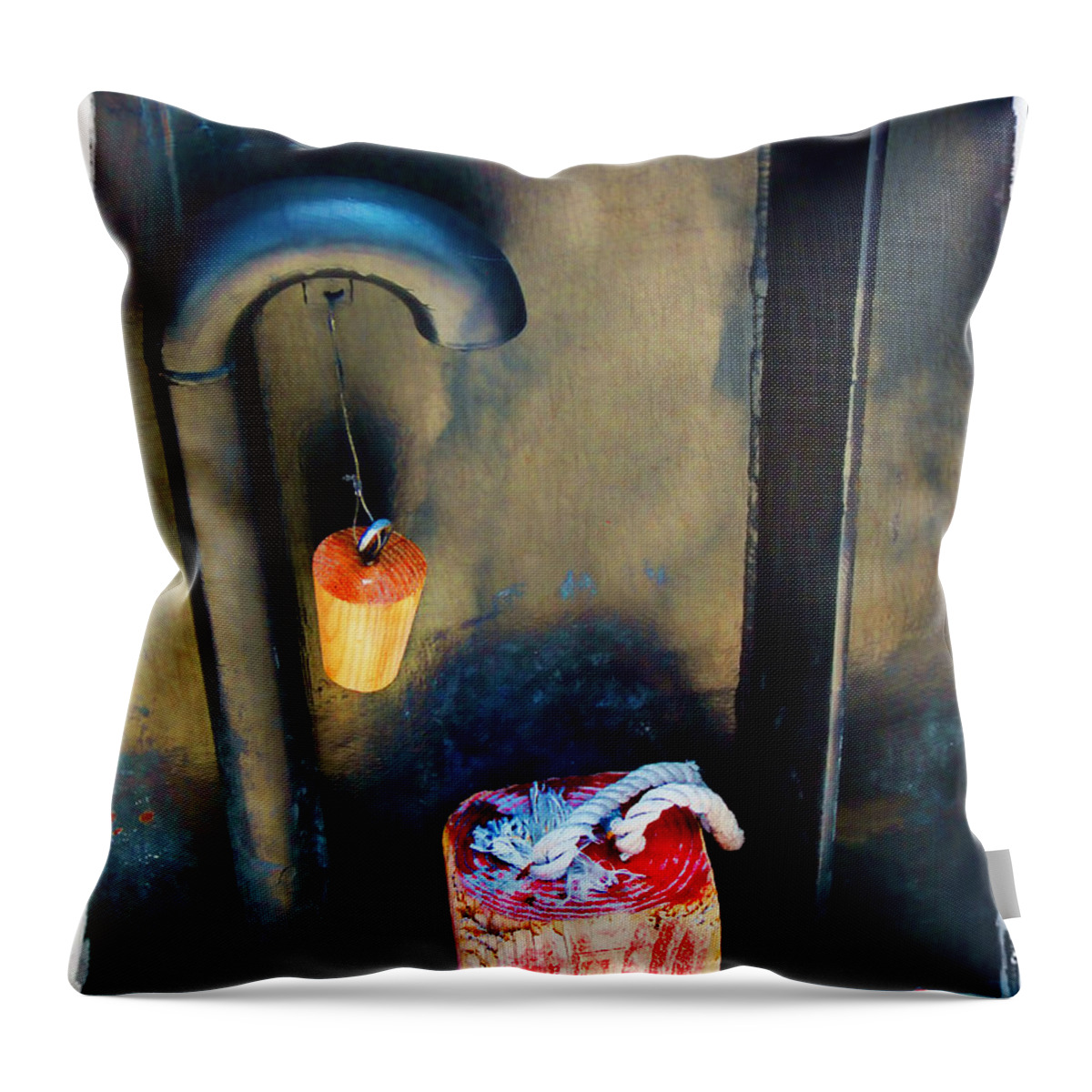 Chock Throw Pillow featuring the photograph On the Ferry by Judi Bagwell