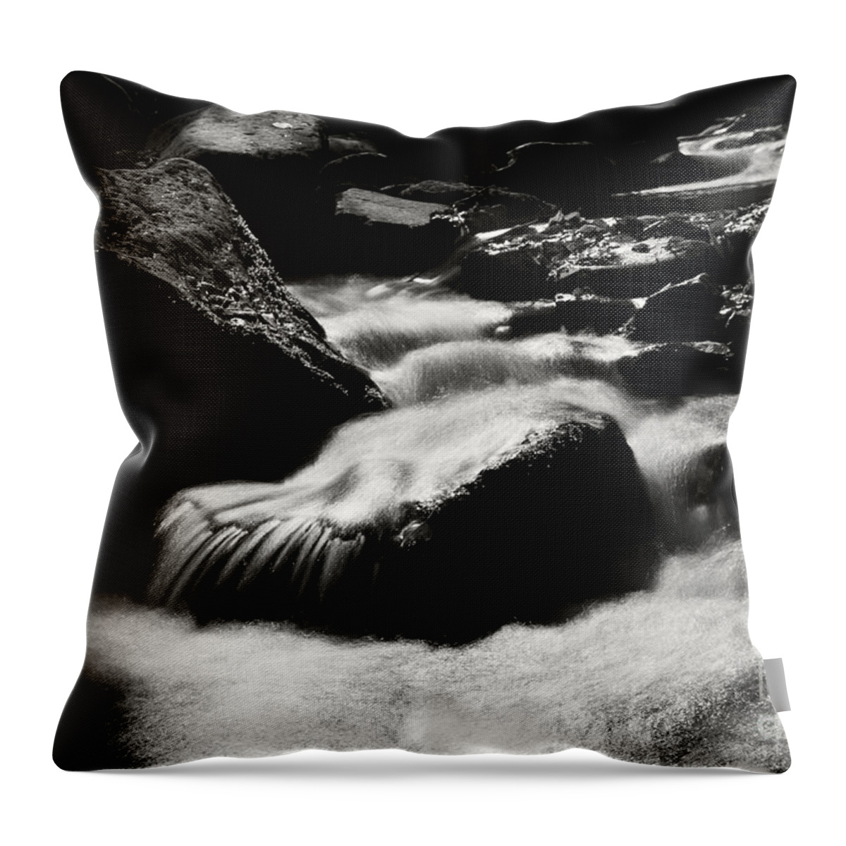 Smoky Mountains Throw Pillow featuring the photograph On the Rocks by Dennis Hedberg