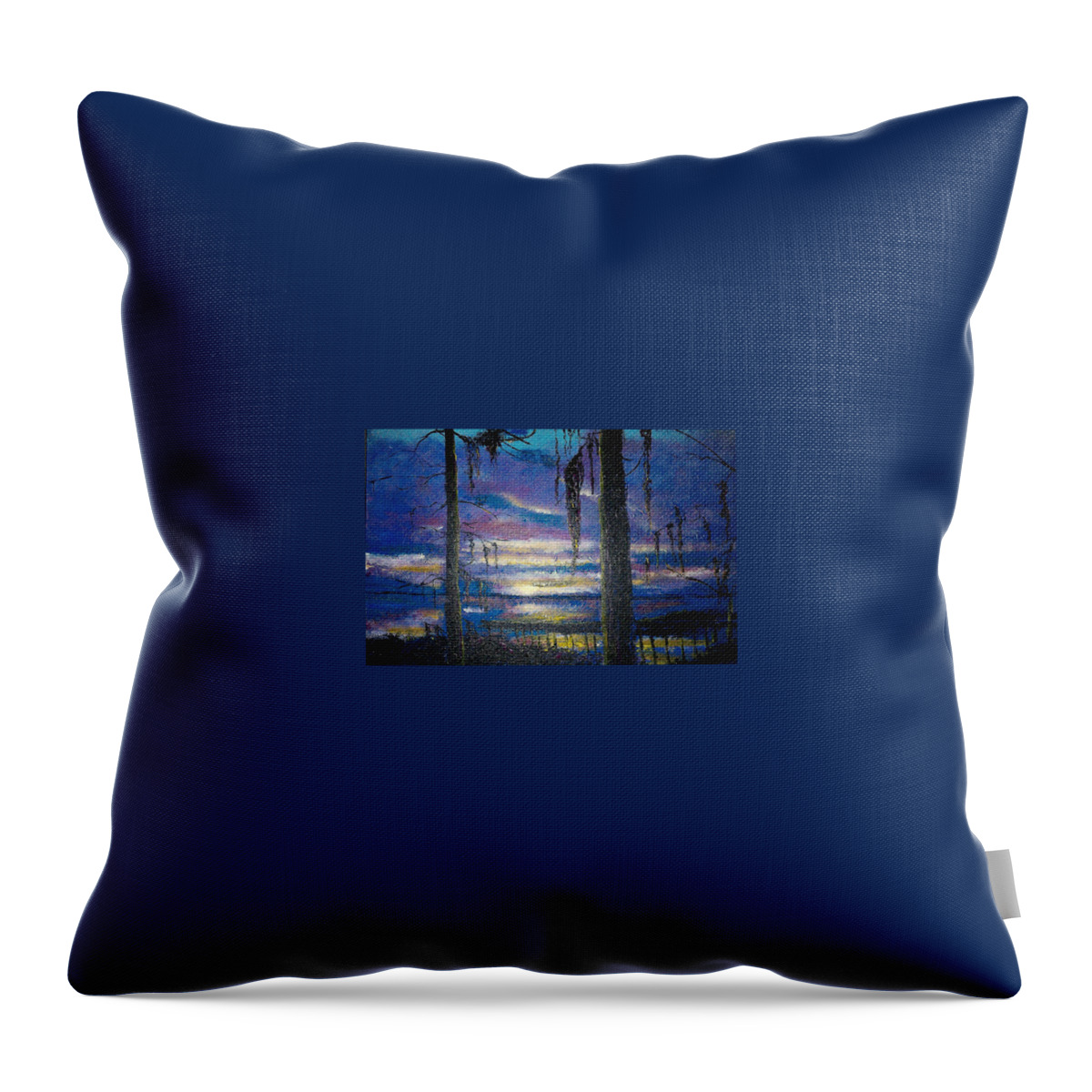 Lake Throw Pillow featuring the painting On The Shore Of Waccamaw by Stefan Duncan