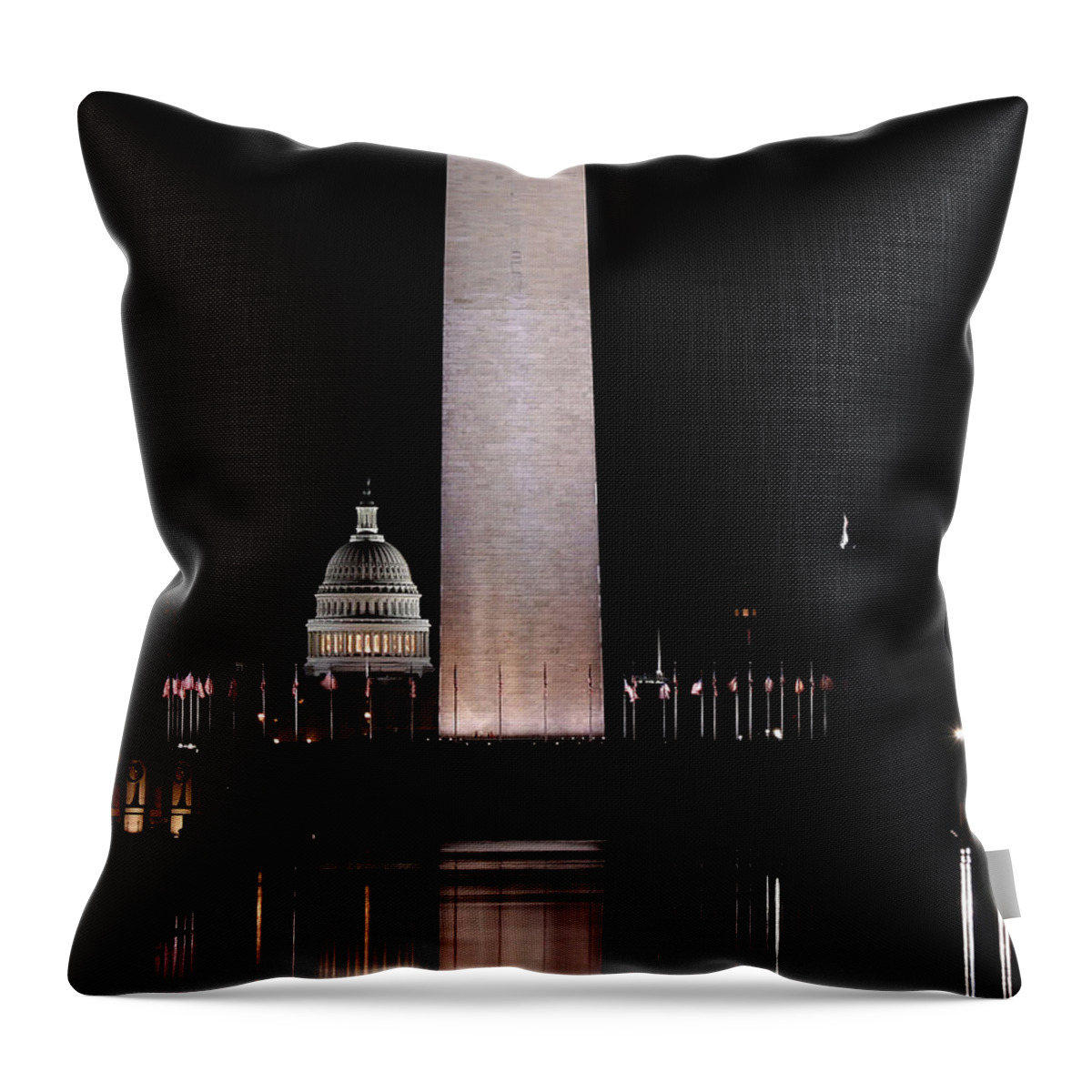 Washington Dc Throw Pillow featuring the photograph One Nation by Kim Hojnacki