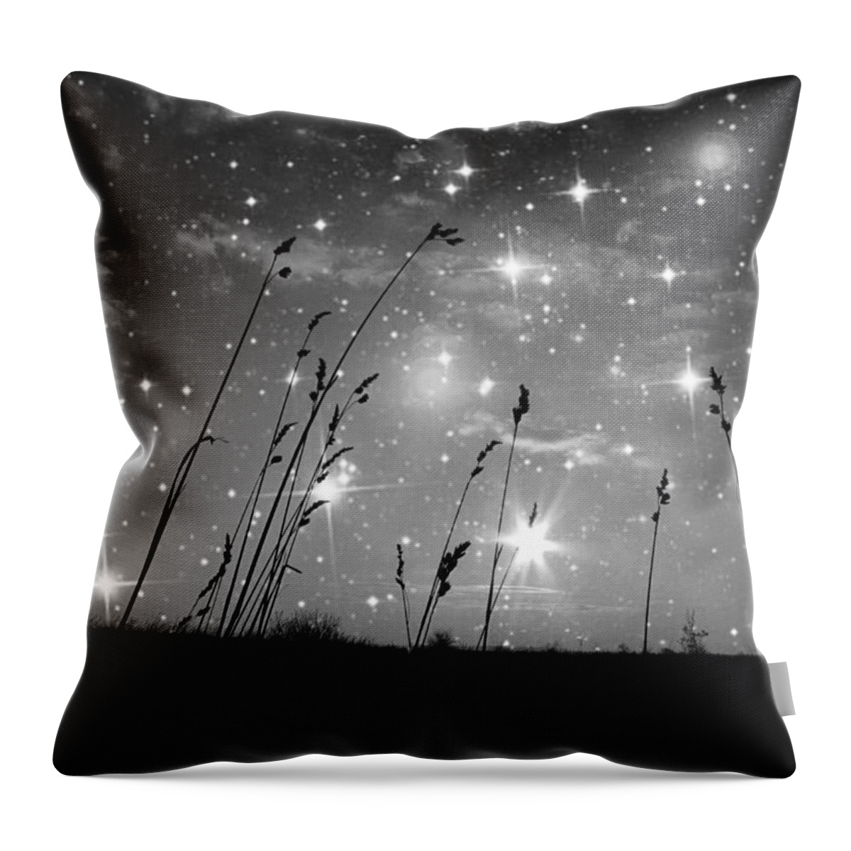 Surrealism Art Throw Pillow featuring the photograph Only the stars and me by Marianna Mills