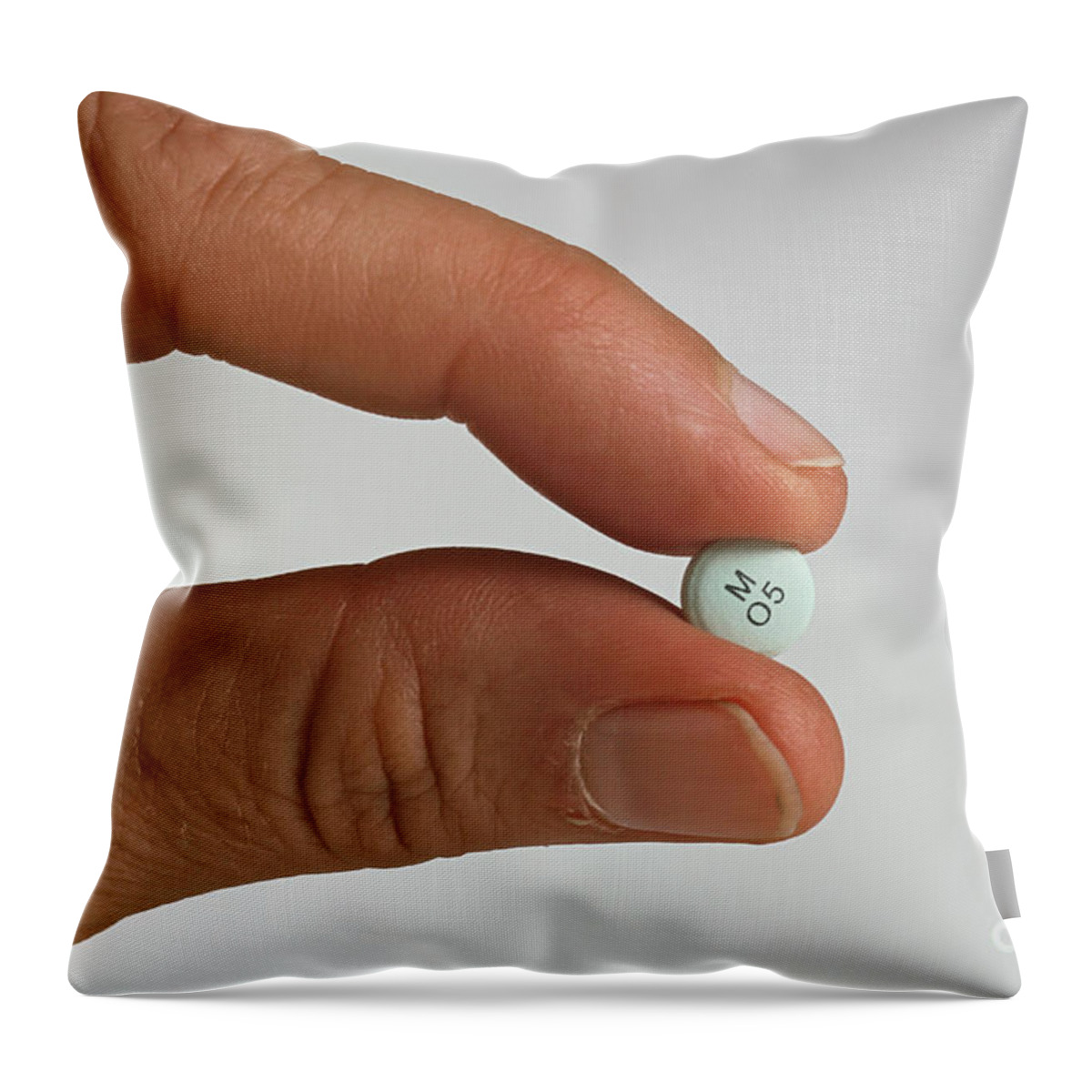 Medical Throw Pillow featuring the photograph Oxybutynin Pill by Photo Researchers, Inc.