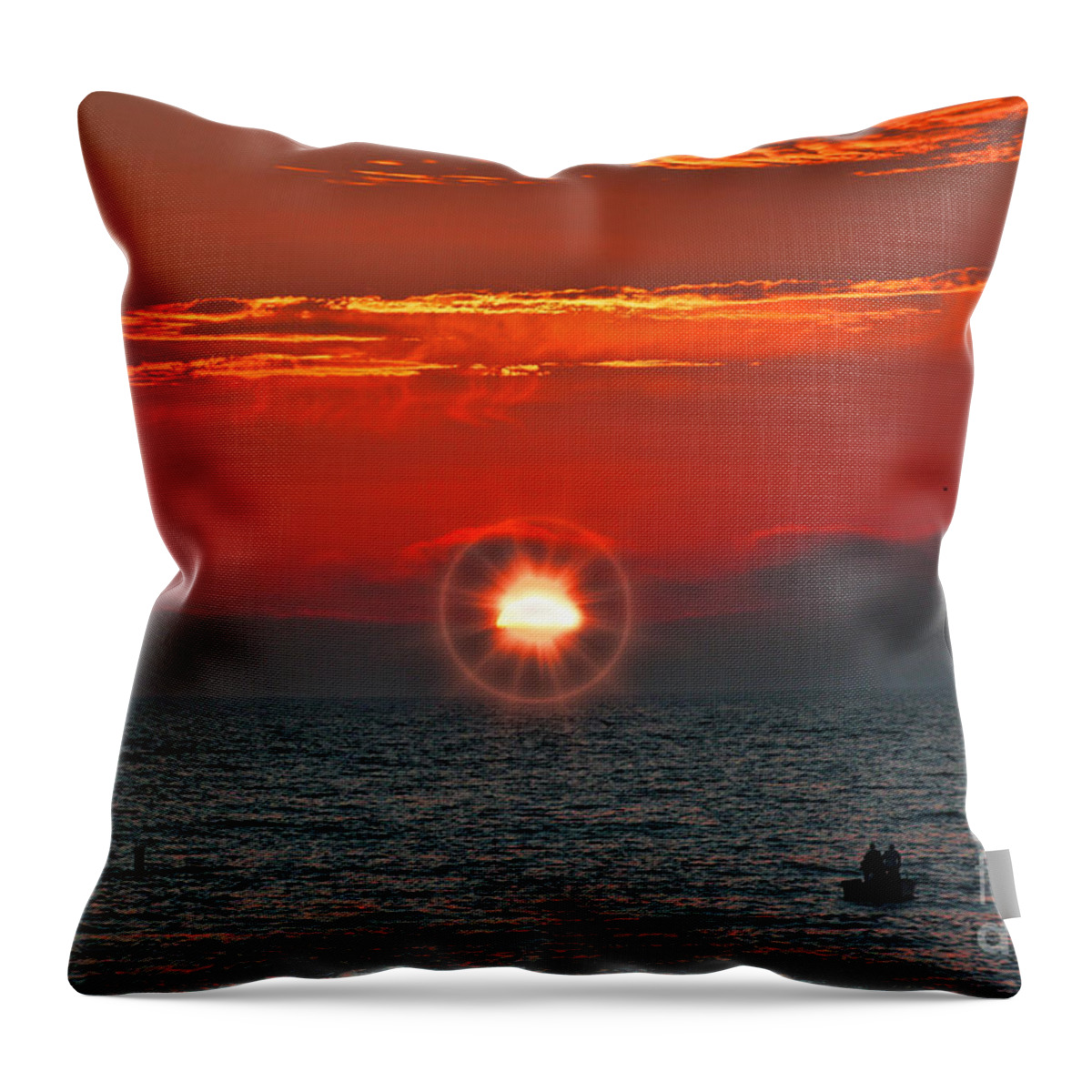 Pacific Throw Pillow featuring the photograph Pacific Sunset by Tommy Anderson