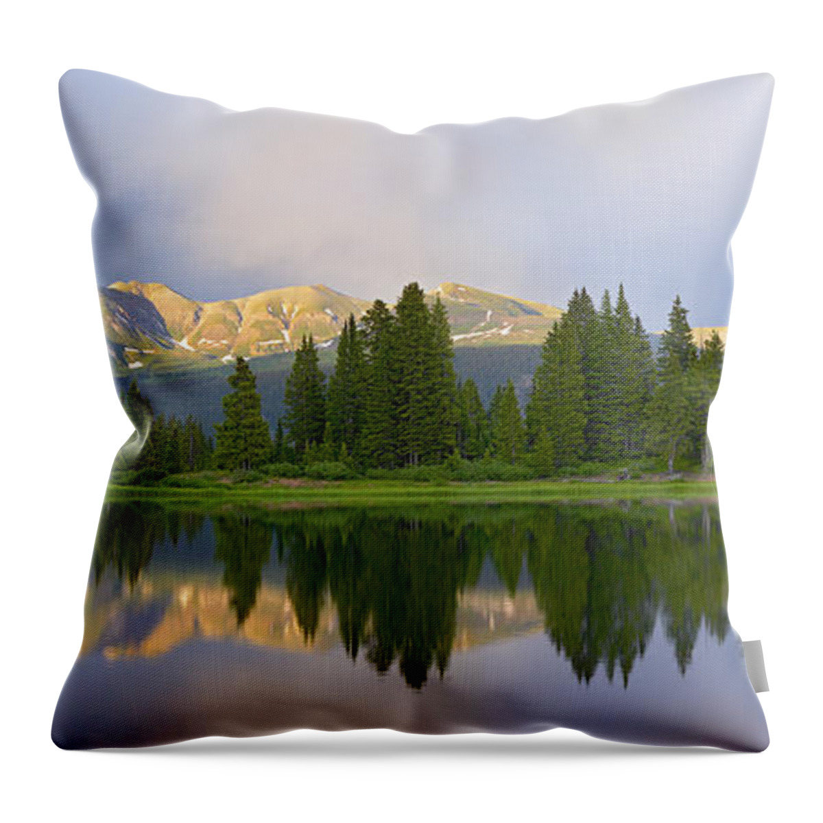 00175353 Throw Pillow featuring the photograph Panorama Of West Needle Mountains by Tim Fitzharris