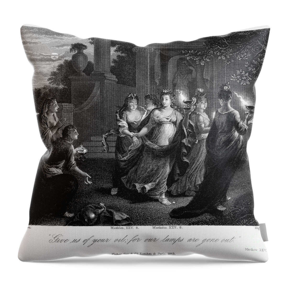 Christianity Throw Pillow featuring the photograph Parable Of Virgins by Granger