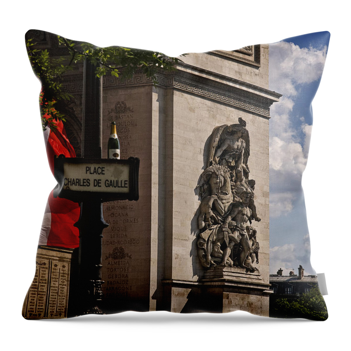 Paris Frame Of Mind Throw Pillow featuring the photograph Paris Frame of Mind by Wes and Dotty Weber