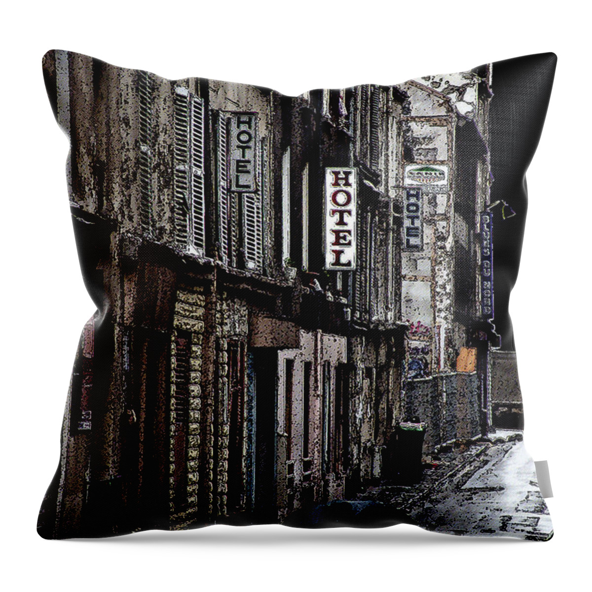 Paris Throw Pillow featuring the photograph Paris Noir by Andrew Fare