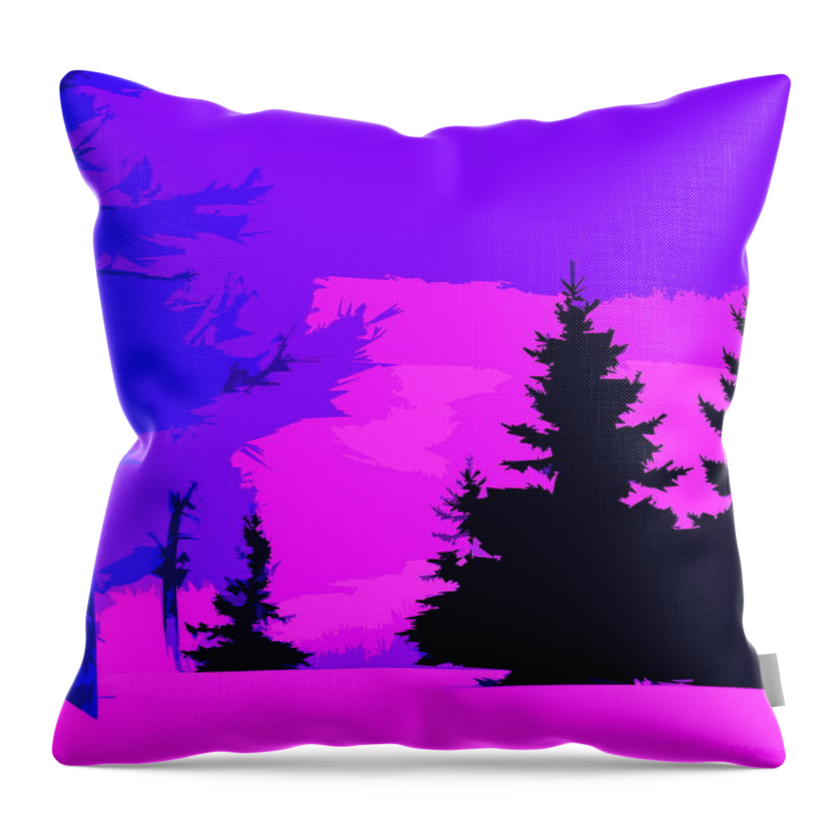 Abstract Throw Pillow featuring the photograph Park In Pink And Purple by Burney Lieberman