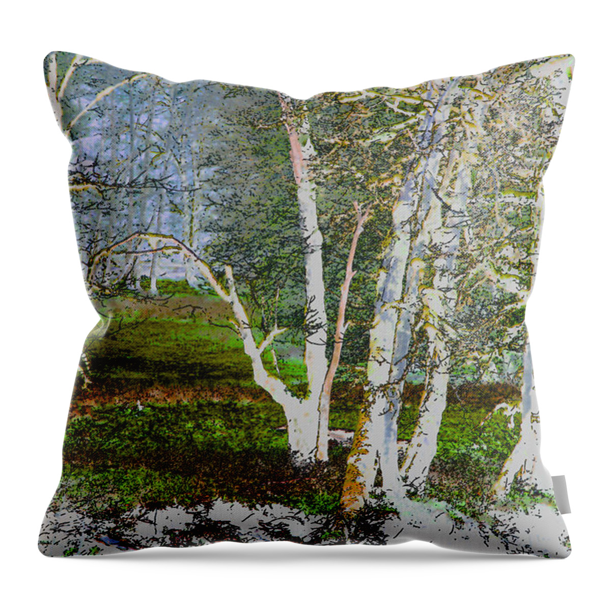 Forest Throw Pillow featuring the photograph Peaceful Meadow by Marie Jamieson