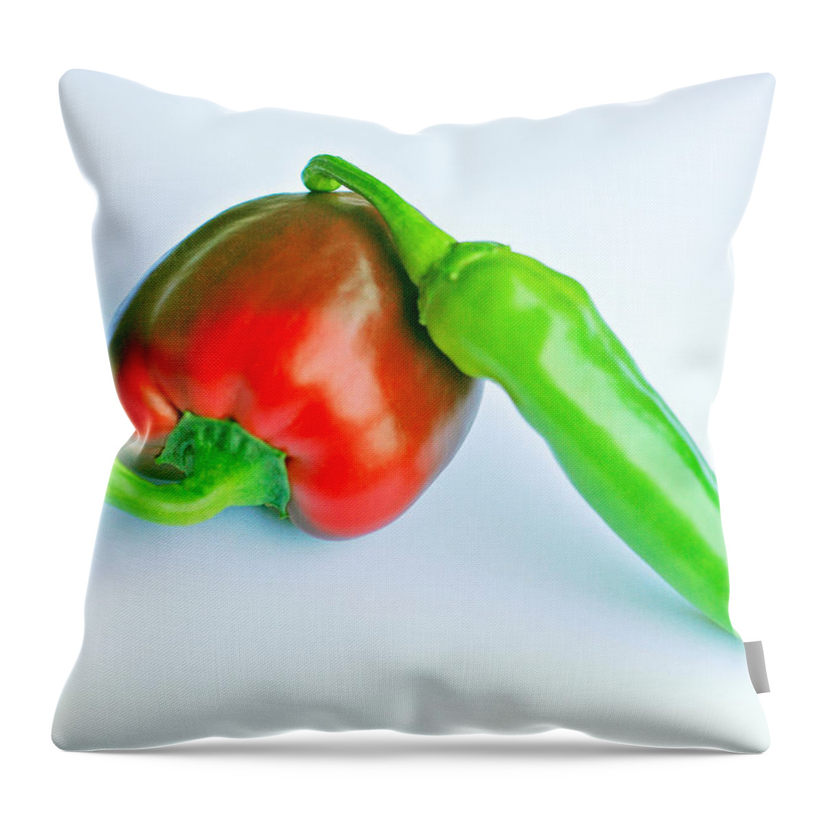 Food And Beverage Throw Pillow featuring the photograph Peppers by Lisa Phillips