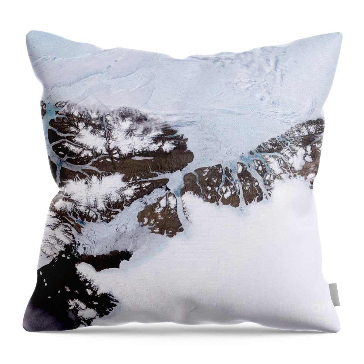 Petermann Glacier Throw Pillow featuring the photograph Petermann Glacier, Greenland by Nasa