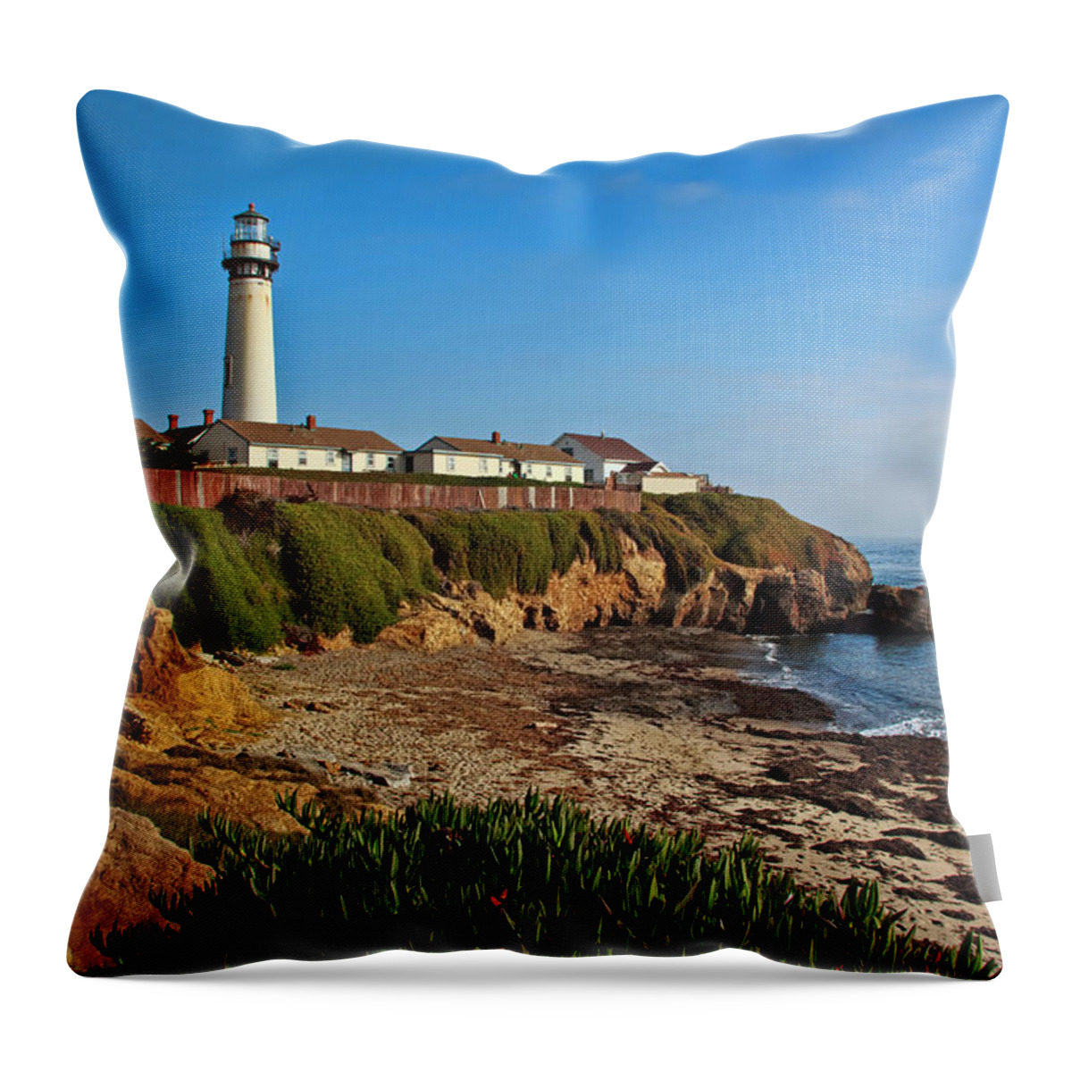 Pigeon Point Throw Pillow featuring the photograph Pigeon Point Lighthouse by Randy Wehner