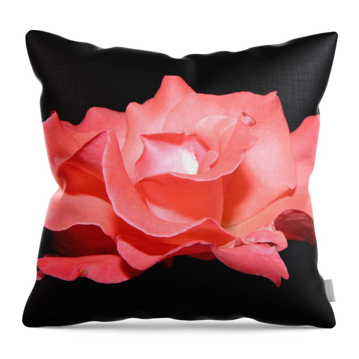 Flower Throw Pillow featuring the photograph Pink Floater by Kim Galluzzo