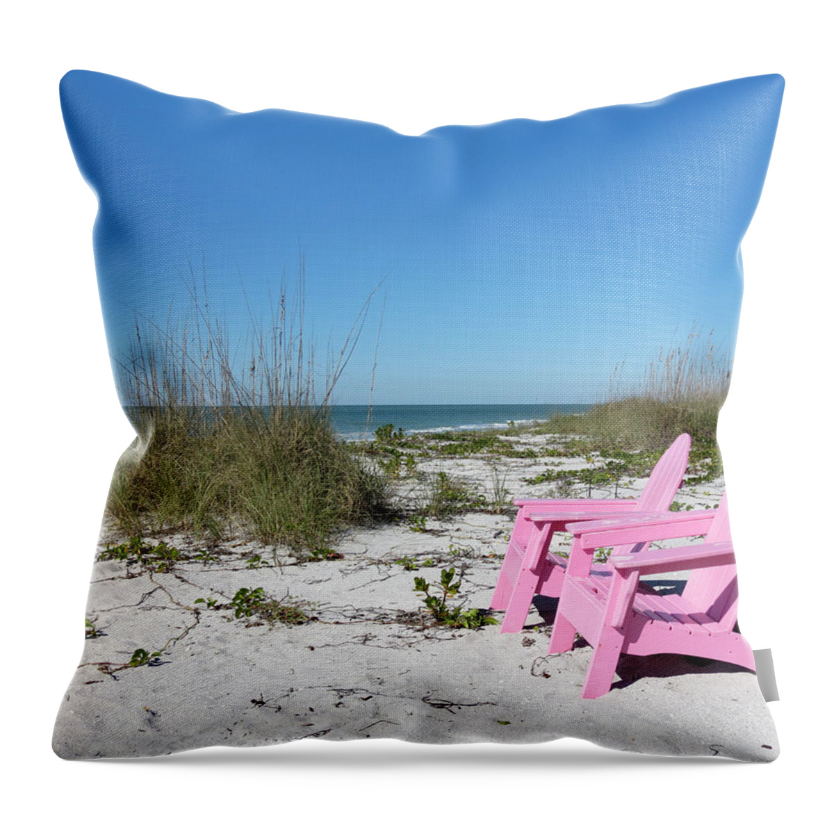 Florida Throw Pillow featuring the photograph Pink Paradise by Chris Andruskiewicz
