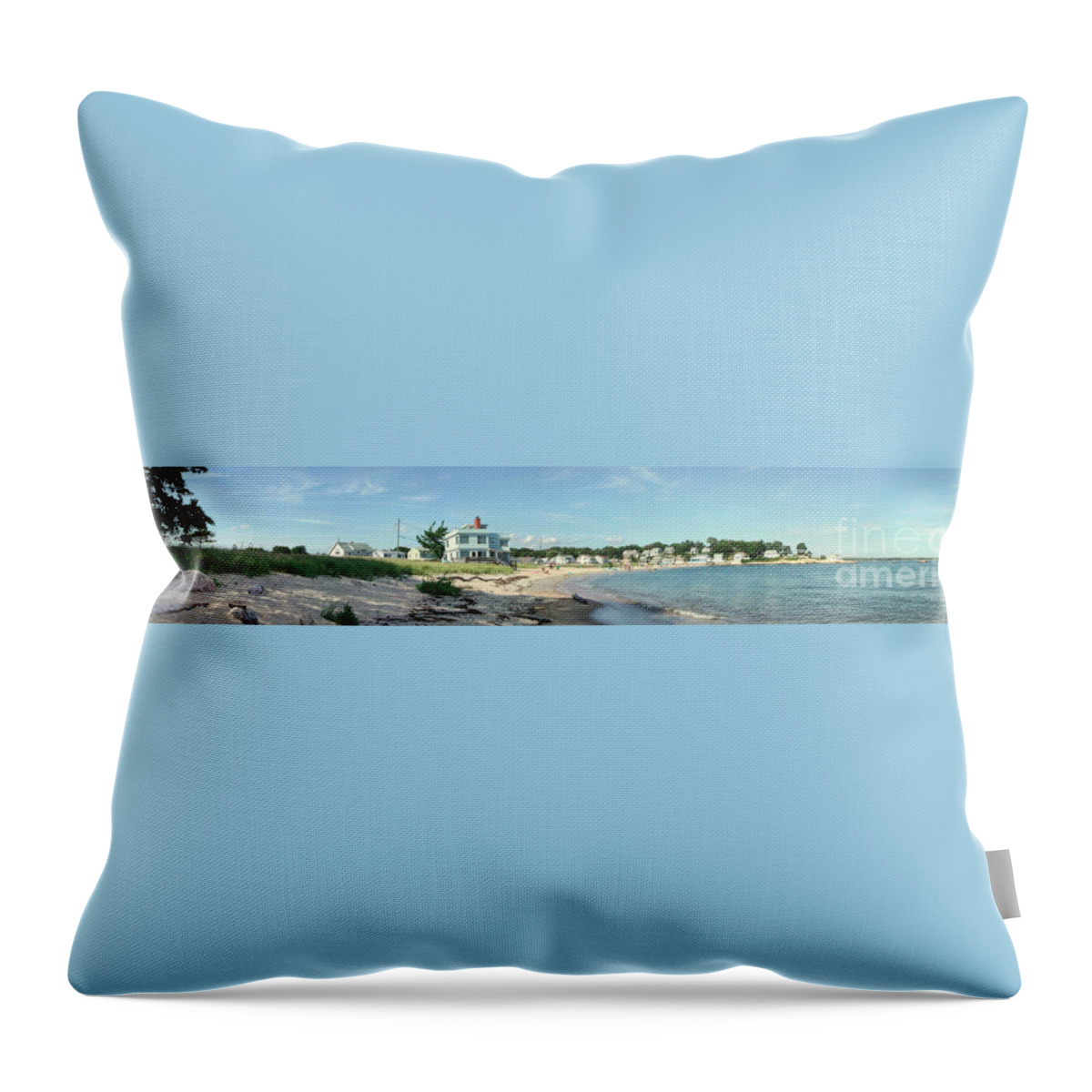 Point O' Woods Throw Pillow featuring the photograph Point O' Woods by Edward Sobuta
