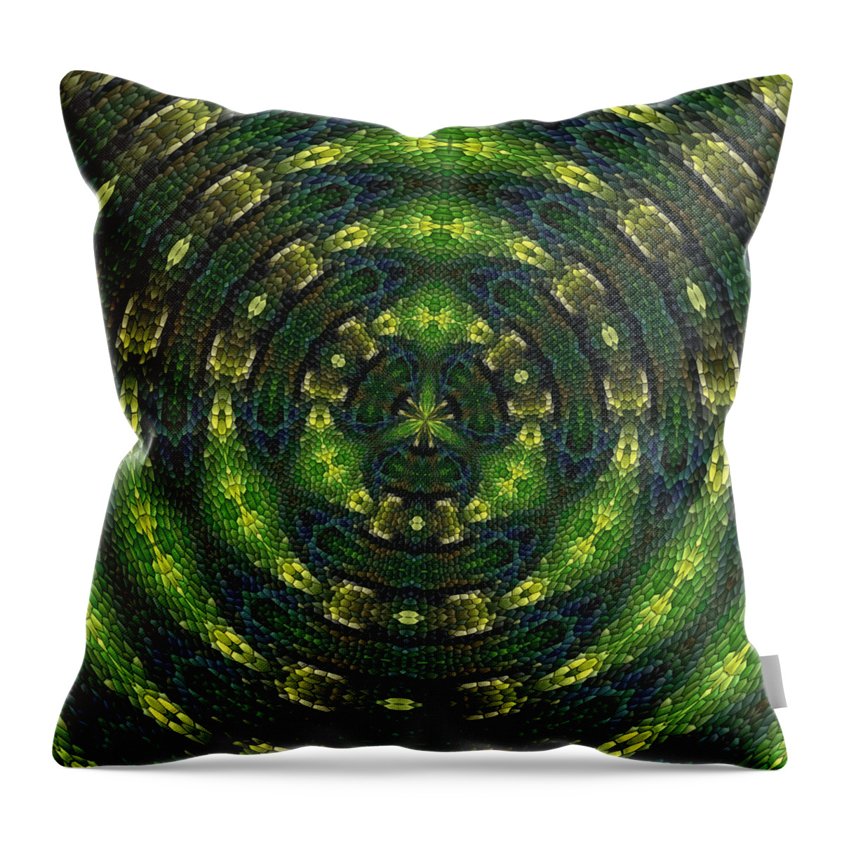 Green Throw Pillow featuring the digital art Pond Perfect by Alec Drake