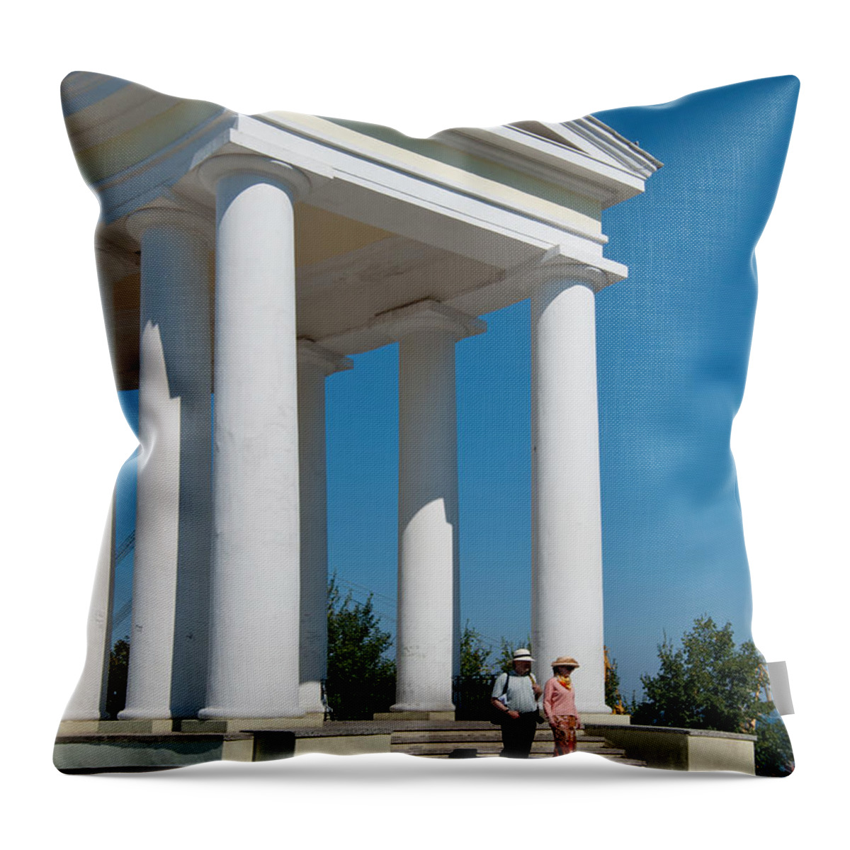 Architecture Throw Pillow featuring the photograph Prymorsky by Andrew Michael