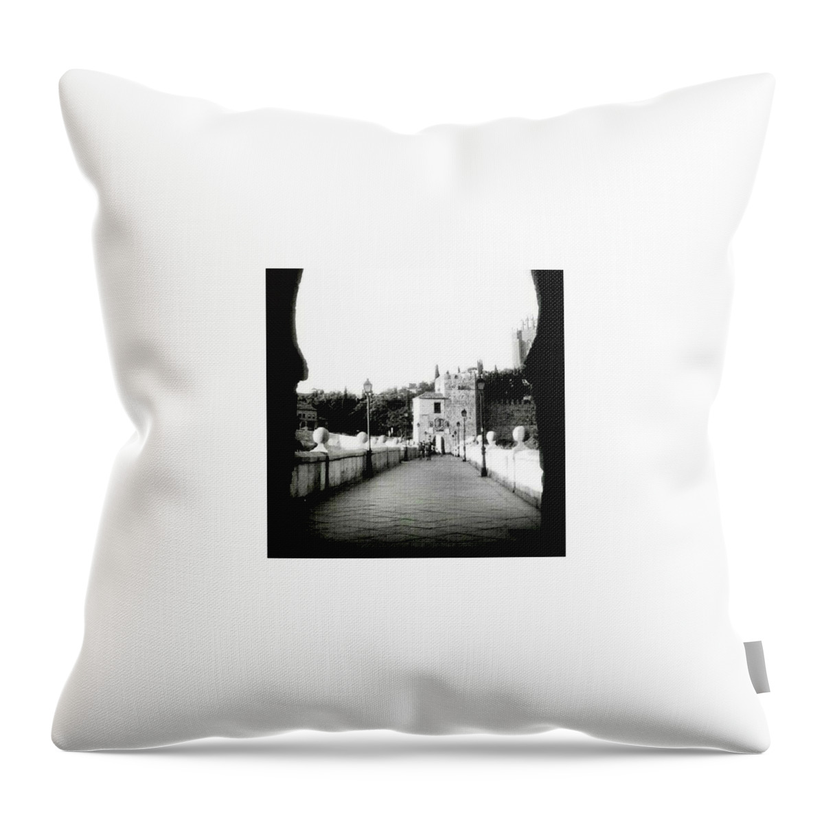 Bridge Throw Pillow featuring the photograph Puente De San Martin. Toledo by Javier Moreno 