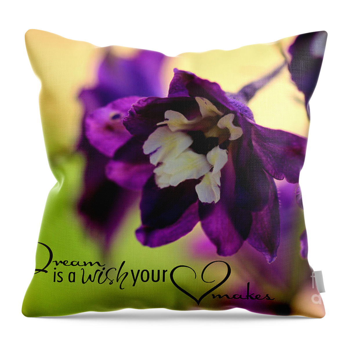 Flowers Throw Pillow featuring the photograph Purple Heart by Brenda Giasson