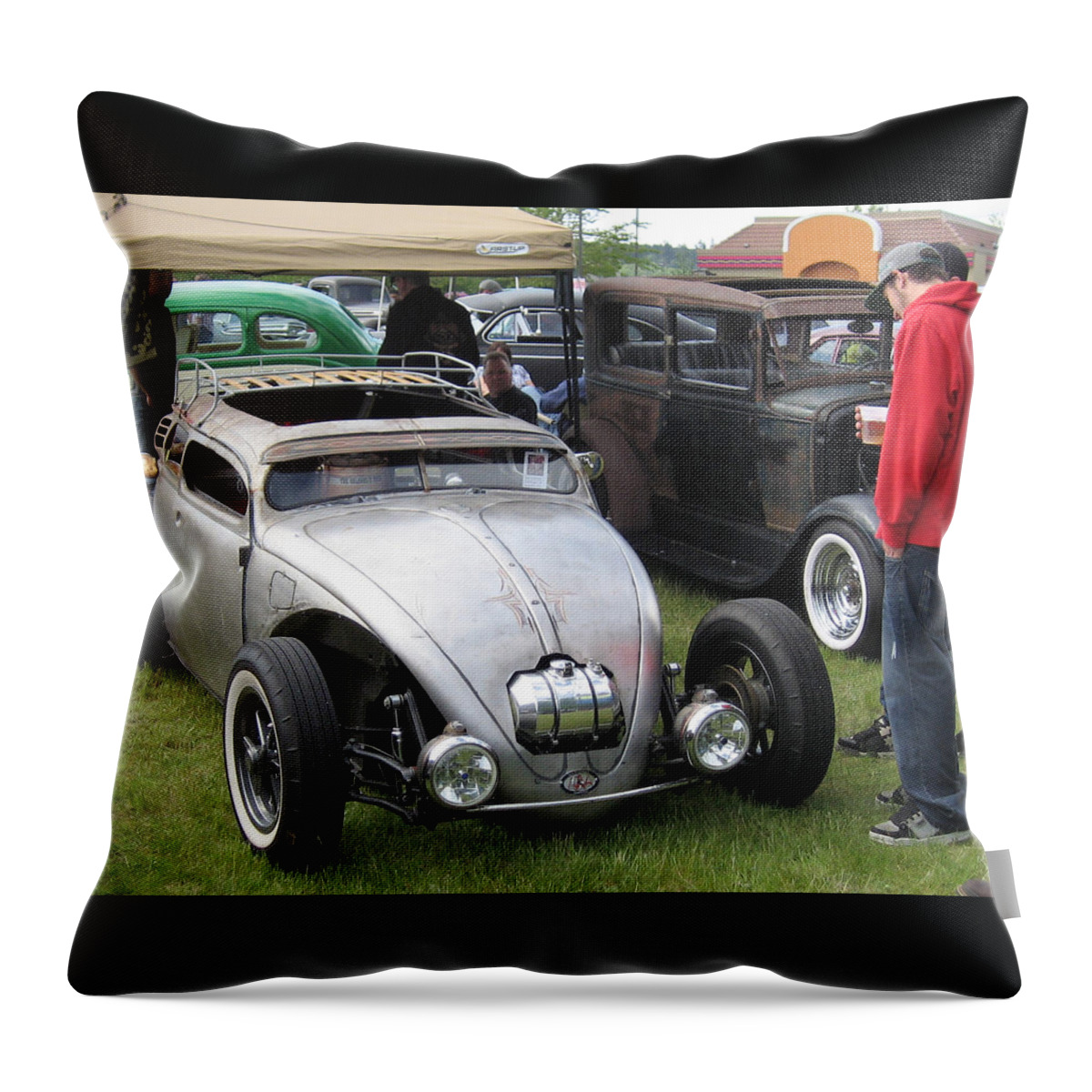 Rat Rod Throw Pillow featuring the photograph Rat Rod Many Parts by Kym Backland