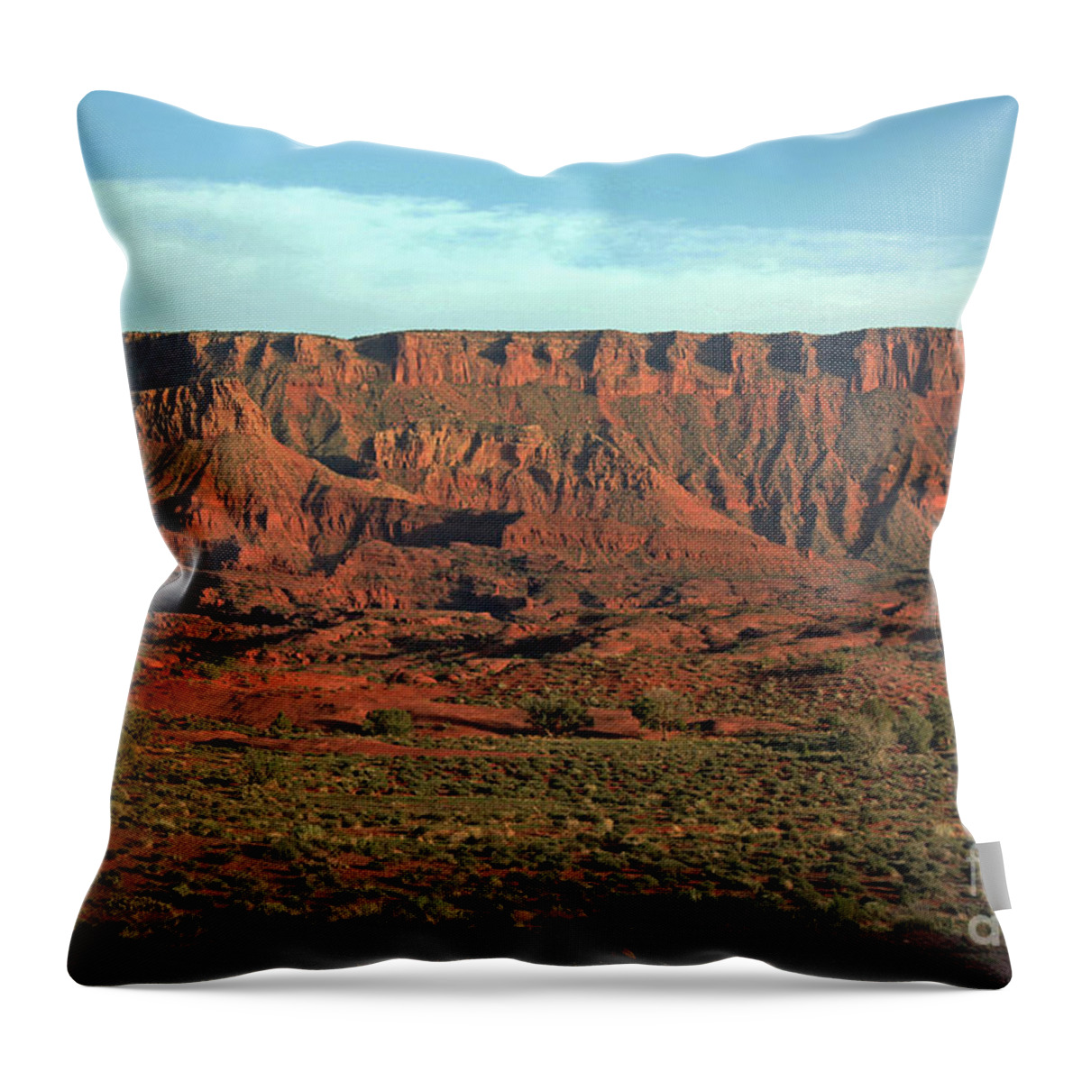Moab Throw Pillow featuring the photograph Red Rock at Sunset by Edward R Wisell