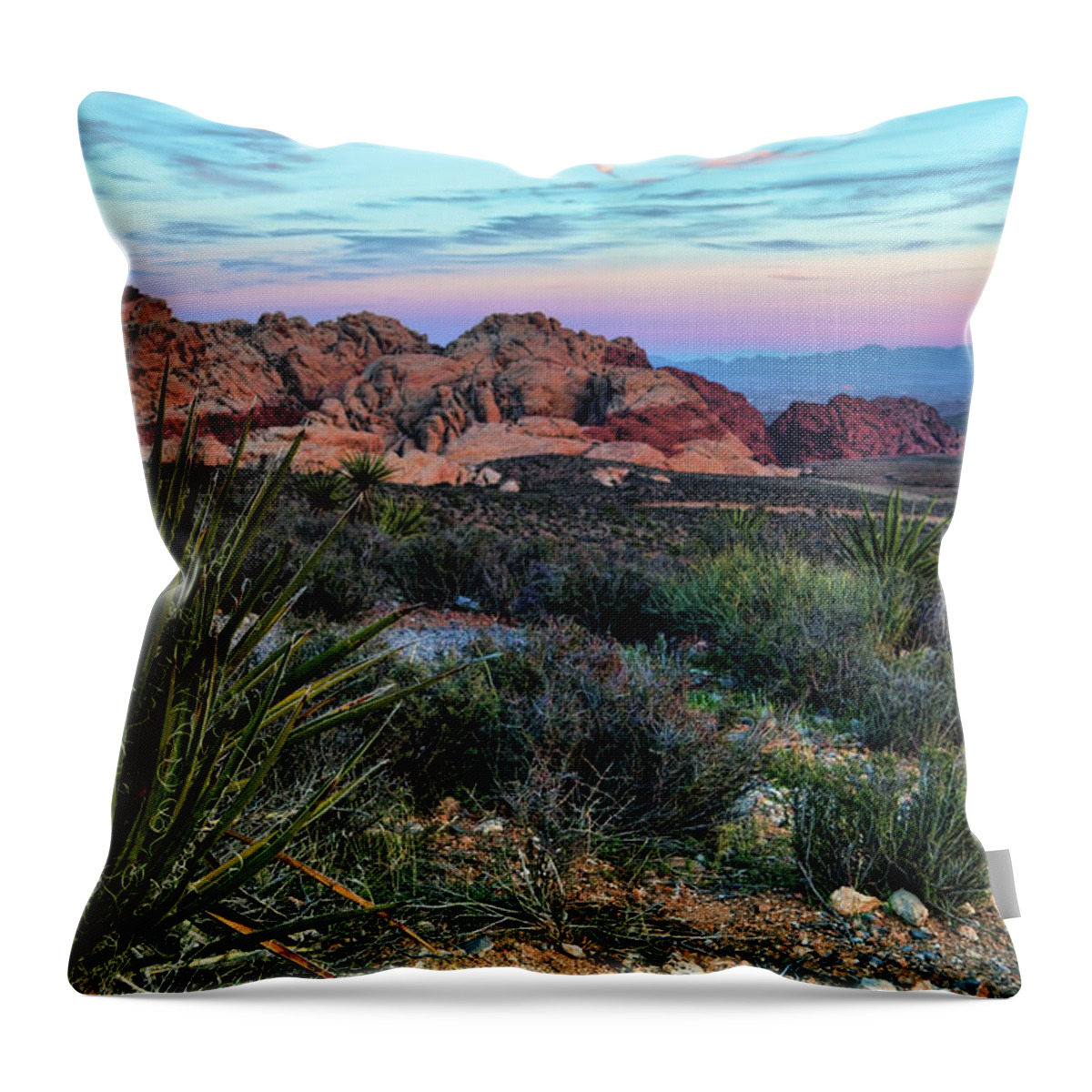 Nevada Throw Pillow featuring the photograph Red Rock Sunset II by Rick Berk