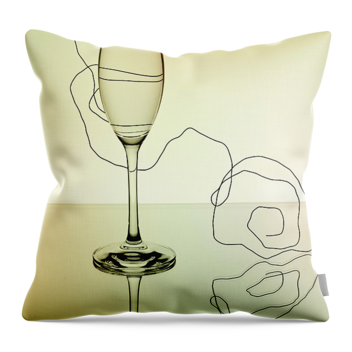 Glass Throw Pillow featuring the photograph Reflection 01 by Nailia Schwarz