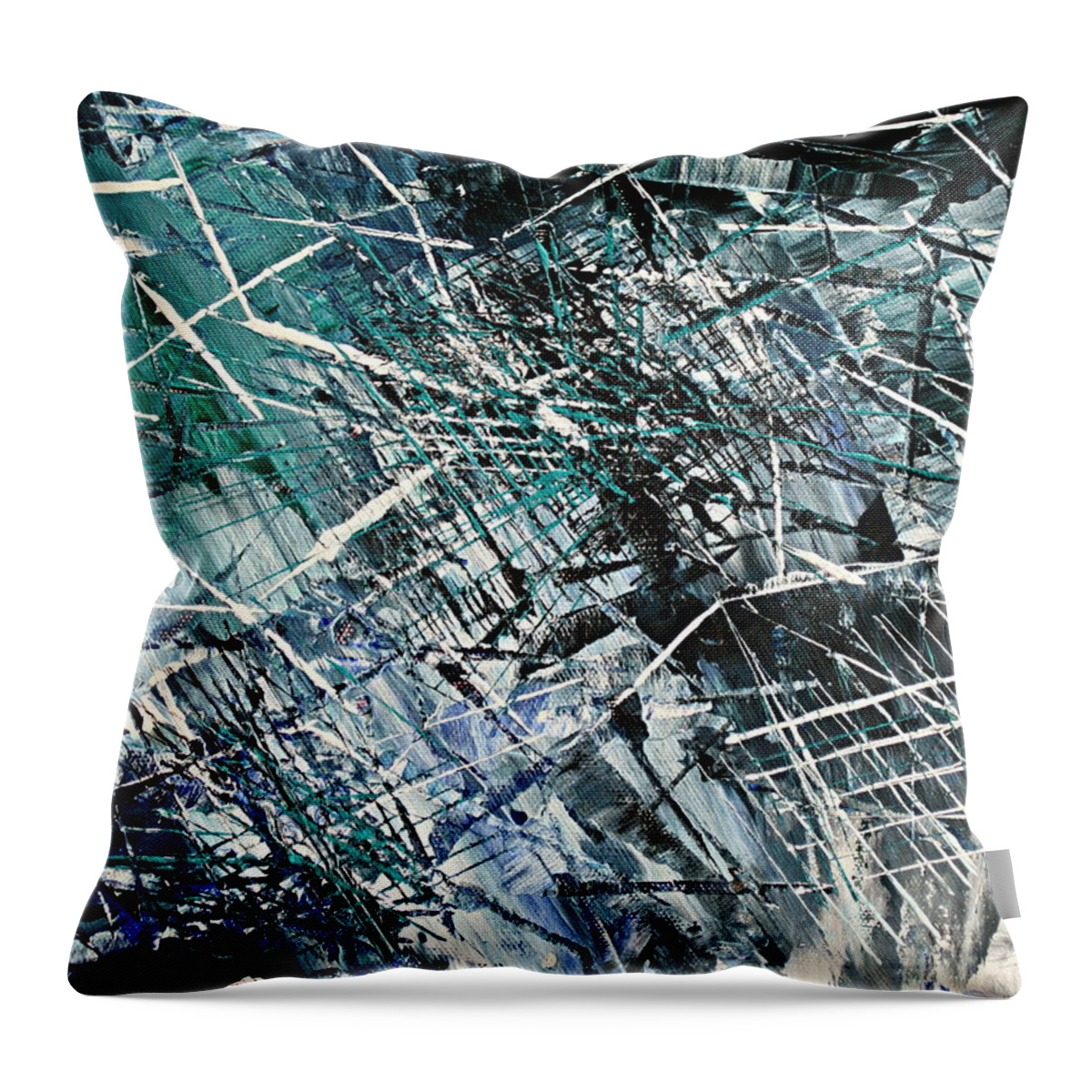 Abstract Art Throw Pillow featuring the painting Regency by Kathy Sheeran