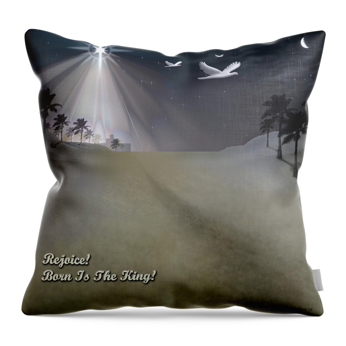 Brian Wallace Throw Pillow featuring the digital art Rejoice by Brian Wallace