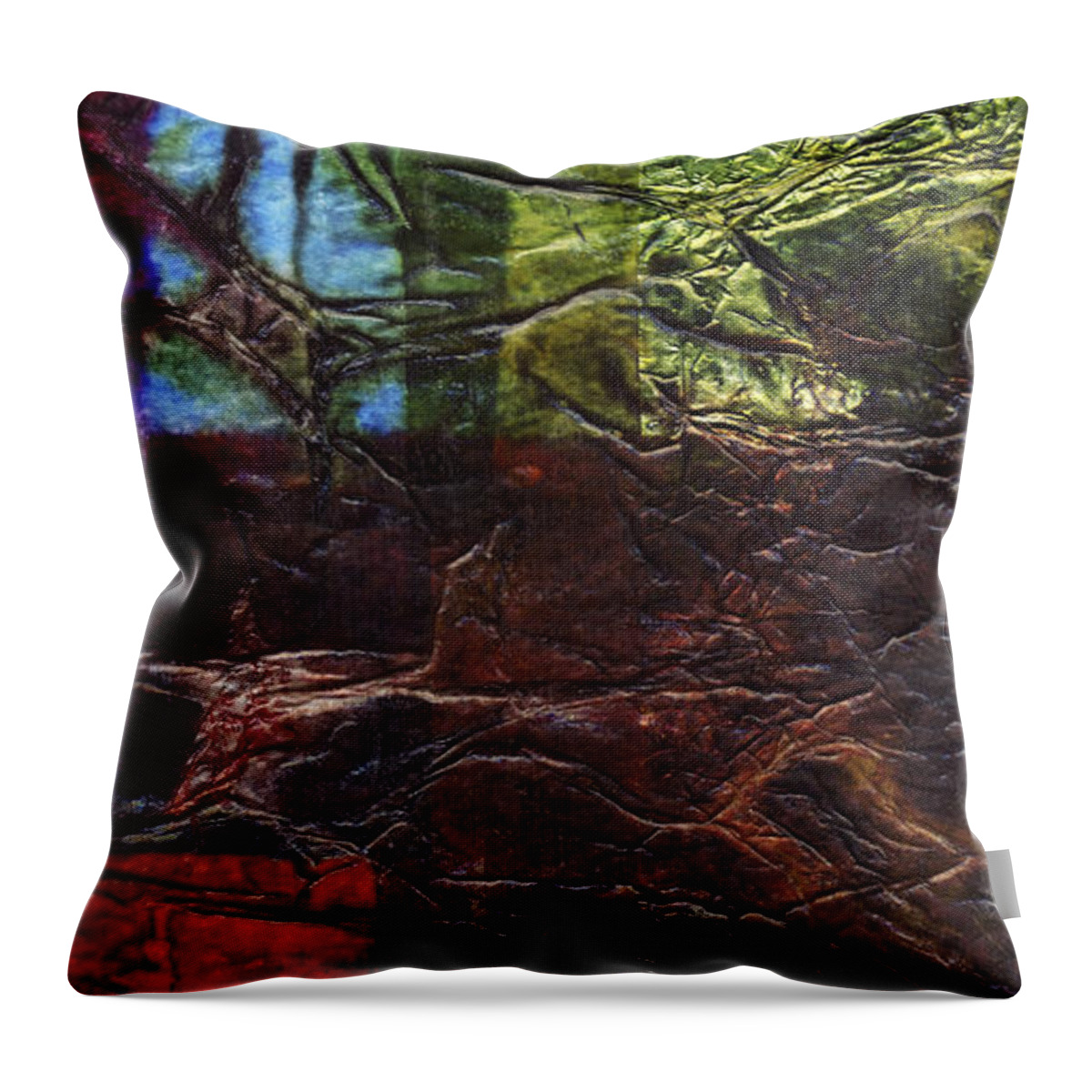 Abstract Throw Pillow featuring the mixed media Rhapsody of Colors 56 by Elisabeth Witte