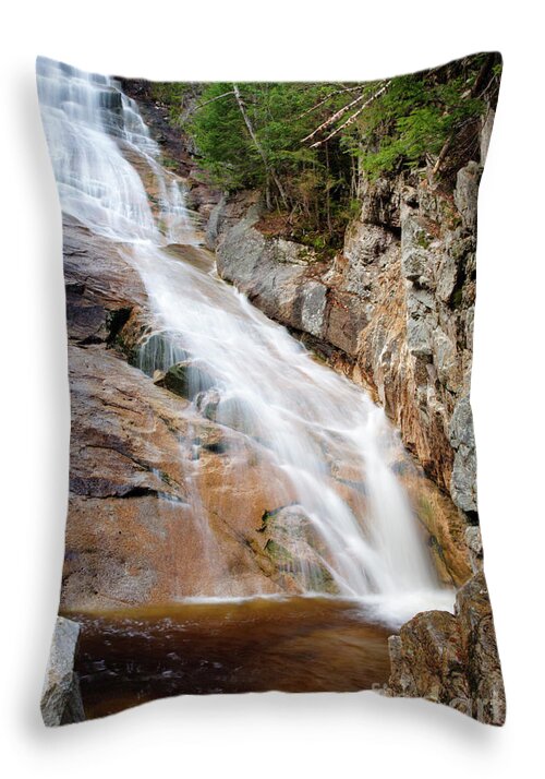 Arethusa-ripley Falls Trail Throw Pillow featuring the photograph Ripley Falls - Crawford Notch State Park New Hampshire USA by Erin Paul Donovan