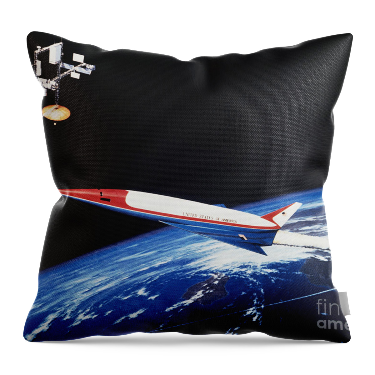 Art Throw Pillow featuring the photograph Rockwell X-30 by Science Source