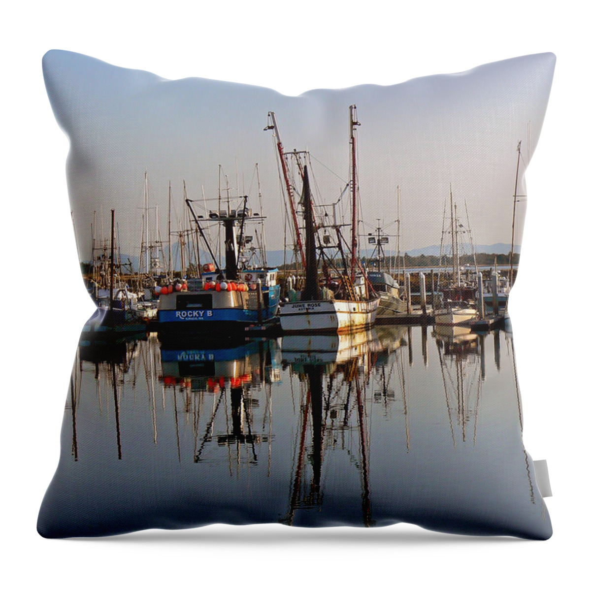Ships Throw Pillow featuring the photograph Rocky and June by Pamela Patch