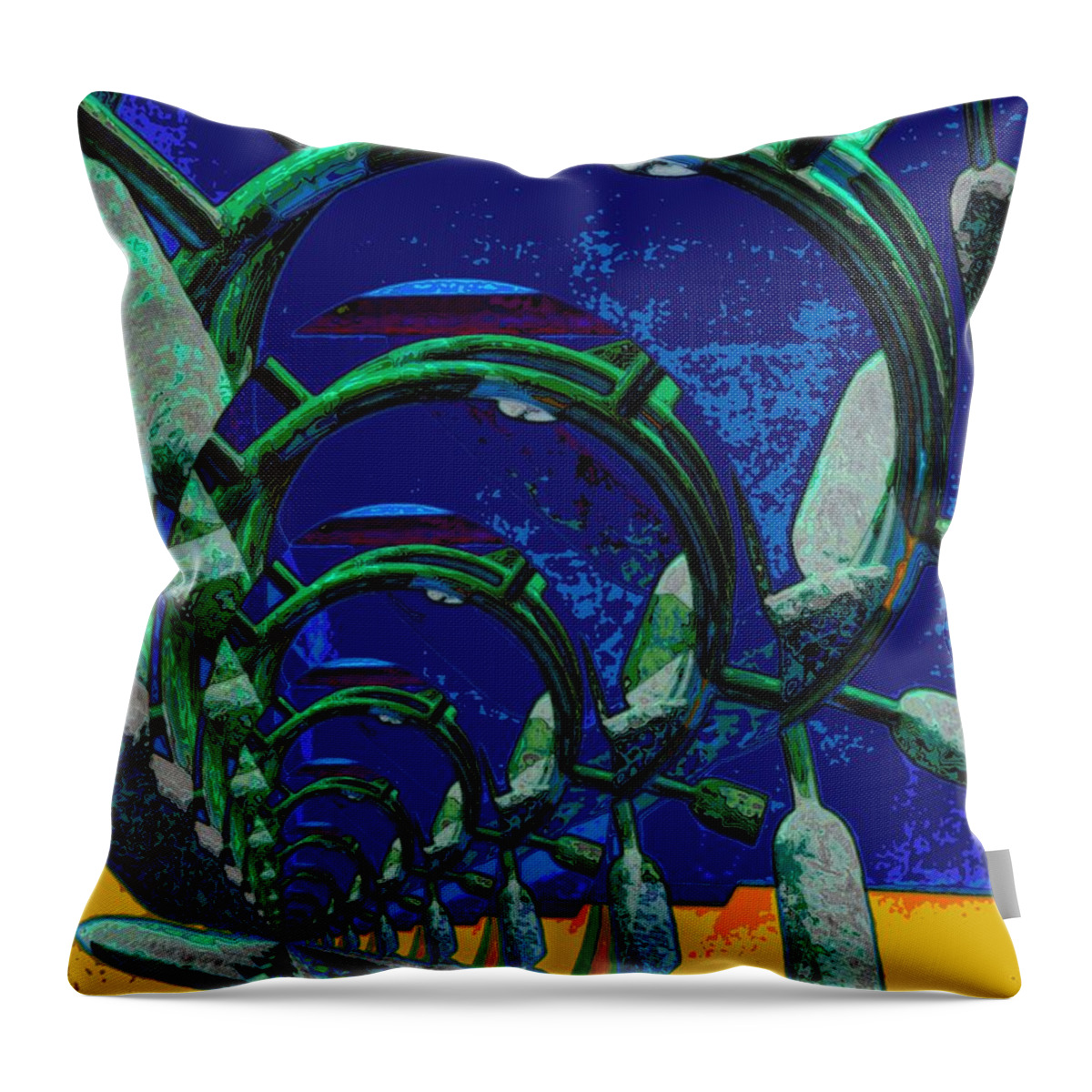 Time Throw Pillow featuring the digital art Route 66 2050 by Alec Drake