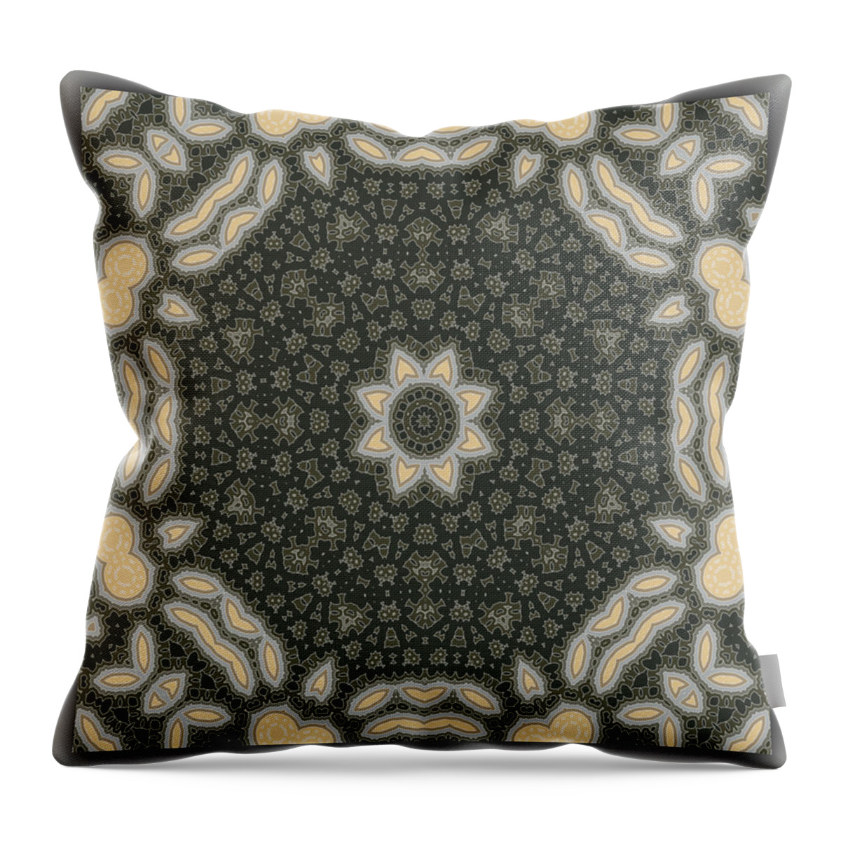 Kaleidoscope Throw Pillow featuring the digital art Sand and Shadows 3 by Lynn Evenson