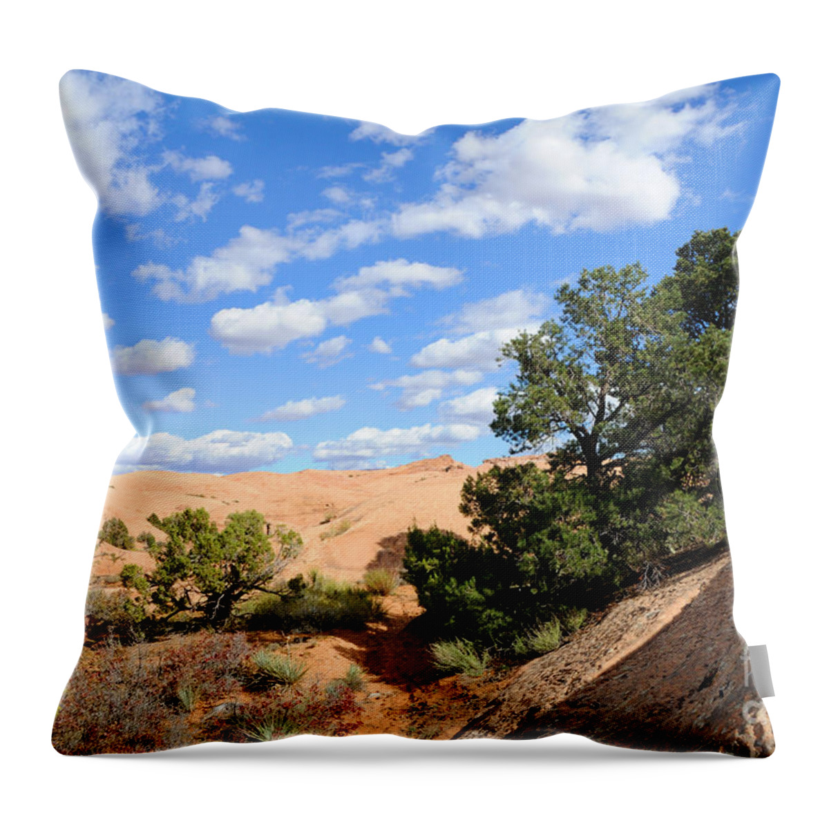 Sand Throw Pillow featuring the photograph Sandstone Sky by Gary Whitton