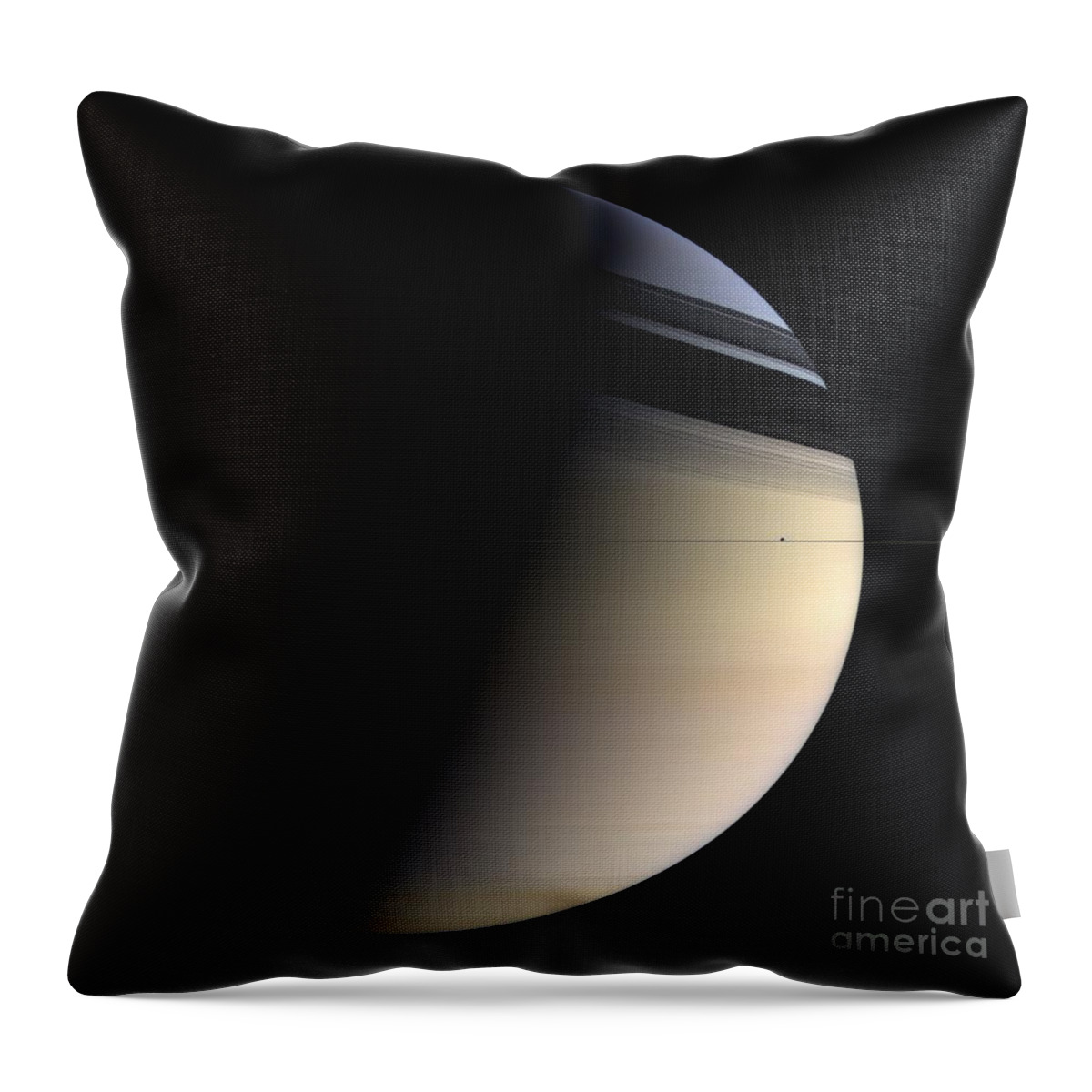 Saturn Throw Pillow featuring the photograph Saturn by NASA/Science Source