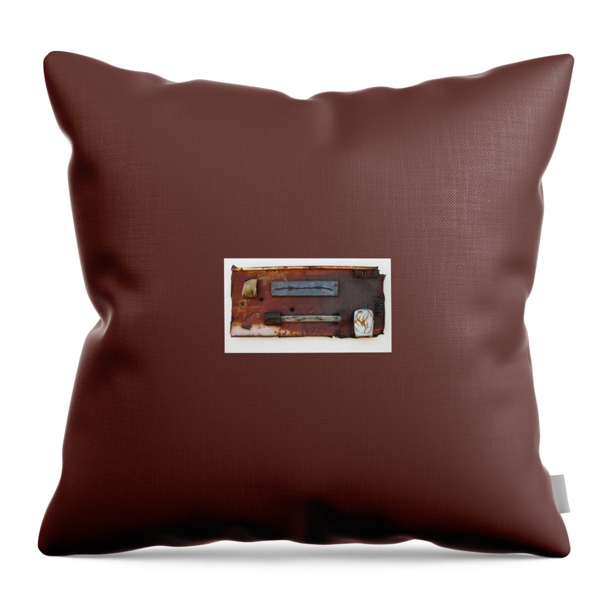 Assemblage Sculptures Throw Pillow featuring the sculpture Savory Truffle by Snake Jagger